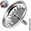 MDLSDE 80mm Lavello da Cucina, Tappo lavandino Universale Tappi Cucina Regolabile in Altezza Acciaio Inox Filtro di Scarico per Cibo Hair Catcher Che Può Filtrare I Rifiuti Ed Evitare Il Blocco Del Tubo