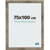 yd. Your Decoration - Cornice 75x100 cm - Metallo Vintage - Decorativa Parete in Legno con Vetro in acryl - Antiriflesso - 75x100 Cornice - Bologna