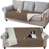 BUAOGDVG Coperta Impermeabile per Cani, Copridivano antigraffio gatto, Copridivano con Penisola per Animali con Fondo in Gomma Antiscivolo, Copriletto(Taupe,76x178cm)