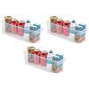 Acan Tradineur - Confezione da 3 Cassetti Organizzatori per Frigorifero N° 10 - Realizzato in Polipropilene - Contenitore in Polipropilene Trasparente - 10 x 11 x 37 cm