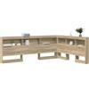 vidaXL Testata Contenitore Rovere Sonoma 140 cm Legno Multistrato, Mobile per Camera, Testata Rettangolare, soluzioni salvaspazio, Organizer Funzionale, Stile Minimalista