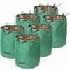 Meister Sacco da giardino 272 litri - 6 pezzi in set - autoportante con manici - sacco per rifiuti da giardino per foglie, taglio verde ed erbacce