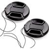 Panlouting 2 Pezzi | Ricambio Copriobiettivo per Obiettivi della Fotocamera | Tappo Protettivo con Cordino | Compatibile con Obiettivi con Filettatura Filtro 46mm | Compatibile con Olympus Panasonic Nikon