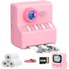 HODDRCCN Macchina Fotografica Bambini Istantanea Rosa: HODDRCCN Macchina Fotografica Istantanea Bambini - Registrazione Video 1080P - Lettore MP3 - Include Scheda SD da 32 GB e Cordino Portatile