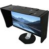 Generic Cappuccio per Monitor, Parasole Antiriflesso Regolabile e Pieghevole con Pannello Laterale per Schermi da 17-27 Pollici 41-71cm, per Computer Desktop
