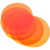 TOPPERFUN Filtri per Faretti LED Rotondi 15 CM, Pellicola Adesiva per Illuminazione Fotografica, Set da 5 Fogli per Decorazioni Eventi e Progetti Artigianali
