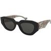 Gucci GG1421S 012 | Occhiali da Sole Graduati o Non Graduati | Plastica | Cat Eye | Nero | Adrialenti