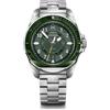 Victorinox Orologio Uomo Journey 1884 Ø 43 mm, Swiss Made, Automatico, Impermeabile fino a 200 m, Vetro Zaffiro, Bracciale Inox, Verde/Argento