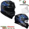 AGV Casco Agv K7 Genisys Matt Black Blue Grey Moto Visiera Max Pinlock TG S 55 56