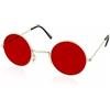 The Movie Shop Ltd Assassini nati Knox Style occhiali da sole, cornice d'Argento / Lente rossa