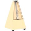 Wittner Metronomo Taktell forma piramidale Sistema Maelzel Serie 802K - Custodia in plastica - Con campana - Con coperchio in plexiglass - Avorio - Non richiede batterie - Made in Germany