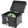 NoneDanGee Top case per moto, in lega di alluminio, impermeabile, antipolvere e antifurto, doppio vano portaoggetti, baule da viaggio per casco da tenda (45 l/9,9 galles)