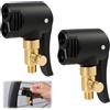 Uliwamowi 2 Pezzi Connettore Valvola Pneumatica Universale, Adattatore Valvola Auto, Adattatore a Sgancio Rapido Clip-On per Compressore d'Aria, Pompa Gonfiaggio e Gonfiatore Auto Moto Bici, Americana Francese