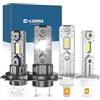 D-Lumina Lampadina H7+H1 LED Canbus 100W 16000LM, 6500K Bianco Freddo 400% Brillante 1:1 Formato Mini, Sostituzione Alogena, Plug and Play, 4 pezzi