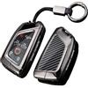 Rondrive Custodia protettiva per chiave elettronica compatibile con Chevrolet Corvette C8 2025 2024 2023 2022 2021 2020 con motivo in carbonio e guscio protettivo in metallo, nero