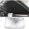 QCHIAN Parasole Auto Parabrezza Interno per Maserati Levante SUV, Ombrello Parasole per Auto Parabrezza Universale, Rotazione a 360°, Protezione UV e Isolamento,125x65cm