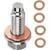 Xibao Automotive Raccordi,Tappo Scarico Olio Motore Magnetica,Olio Coppa Vite Di Scarico Acciai Inossidabili con Rondella Metallica,Adatto alla Maggior Parte di Auto,Barche e Motociclette (M12x1.75)