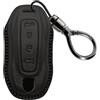 Ysbxitu Custodia per chiave intelligente con chiave in metallo, compatibile con Porsche Macan 4 EV Electric Modello 2024 2025 Taycan 2022 Cover per chiavi, colore: nero