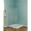 Box Doccia Int. Parete Walk-In Vetro Temperato 8mm Profili Cromo — da 80 a 150 cm