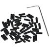 Kaish, 50 viti di regolazione per ponte di chitarra US #4-40 x 5/16, colore nero, adatti per Fender Stratocaster/Telecaster
