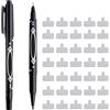 Rieoany 40 etichette per cavo riutilizzabili bianche (4,5 cm x 2 cm) con penna nera - ideali per cavi a barre, dati e computer