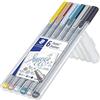 STAEDTLER Triplus, Hygge 334SB6CS12 - Set di penne fineliner superfine, punta rivestita in metallo, spessore tratto 0,3 mm, fusto triangolare ergonomico, 6 penne fineliner in scatola verticale