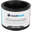 Cellfast Bordo da giardino dritto, diverse lunghezze e colori disponibili, 10 cm x 9 m, colore: nero