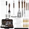 Eirolace 31Pcs Kit Barbecue Professionale, Set Barbecue Accessori in Acciaio Inox, Attrezzi BBQ Utensili Cucina con Spazzola per Barbecue e Termometro per Carne per Campeggio, Picnic e Barbecue all'Aperto
