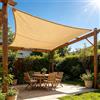 LONGCAO Rete Ombreggiante 120 x 150 cm 220 G M² Telo da Sole in HDPE Protezione Solare Respirante Anti Uv, Vari Formati Teli Ombreggianti per Giardino Balcone Terrazza, Color Crema