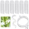 ZoneYan Clip di Sostegno per Piante, 300 Pezzi Clip di Supporto alla Crescita, Clip Supporto Piante Orto, Clip per Piante, per Innesti Giardinaggio,Pomodoro Verdure Clip (Bianco)