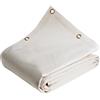Tecplast Telo Ombreggiante Bianco Crema 3,5x3,5 m - Garantia de 8 Anni LP640BV - Frangivista PVC per Giardino, Balcone e terrazzo