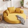 Terahanda Divano letto pieghevole multifunzionale autoportante (Boneless Sofa) - Letto ovale con cuscino, divano modulare in tessuto a coste (173 x 176 cm), adatto per appartamenti, soggiorno, camera da letto