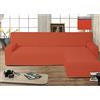 BIANCHERIAWEB Copridivano Genius con Penisola Chaise Longue Modello Swing Colore Siena Destra Siena