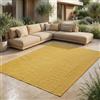 Jimri Tappeto per interni ed esterni, resistente alle intemperie, per balcone, terrazza, giardino, soggiorno, cucina, tappeto resistente ai raggi UV e all'acqua, misura: 80 x 150 cm, giallo