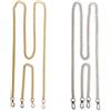 Cattaneo Accessori Metallici 4PZ Catena per Borsa a Tracolla in Due Misure da 120cm e 50cm e Due Finiture Oro e Nichel, Made in Italy, con Pratico aggancio a moschettone, Catena di Ricambio per Borse - maglie piccole