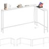 YATINEY Tavolo da Ingresso, Tavolo Console Largo 15 cm con 2 Prese e 2 Porte USB, Consolle Ingresso, per Dietro il Divano, Soggiorno, 3 Modalità di Combinazione, Bianca XCT17CWW