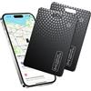 TIMU Air Tag Card Compatibile con Apple Dov'è (iOS Only), IP68 Impermeabile Wallet Tracker, 1.7 mm Slim Smart Card, Bluetooth Localizzatore per Valigie, Portafoglio, Borse (Nero)