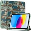 ProCase Cover iPad A16 11 Generazione 11 Pollici 2025 /iPad 10 Generazione 10,9 Pollici 2022 con Portapenna, Custodia iPad (A3354 A3355 A3356 A2696 A2757 A2777) Auto Svegliati/Sonno -Camo Marina