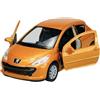 Generisch Welly Peugeot 207 3 porte arancione 2006 - 2015 1/34 - 1/39 modello di metallo auto Die Cast nuovo in scatola