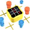 JOTOL Tic Tac Toe, Gioco Tris Elettronico,Portatili Giochi di Puzzle Smart,Console Portatile per Puzzle 5 in 1, Regali di Giochi da Tavolo per Bambini e Adulti (Giallo)