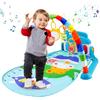 Generico Palestra per bambini,5 tappetini in-1 con giocattoli colorati e musica - Tappetino antiscivolo per giocare a pancia in giù, tappetino per attività al pianoforte per bambini appena nati di 3-6-12 , esp