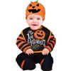 FIESTAS GUIRCA Costume Zucca Neonato Berretto Tuta Nero Arancio Halloween