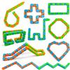 Yeefunjoy 12 Pezzi 24 Link Wacky Track Toys Snap and Click Fidget Toys, Giocattoli Sensoriali per Le Dita per Alleviare Lo Stress, Educativi Finger Toy Ansia Stress Relief Multicolor Snake Chain