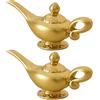Txuolin 2 pezzi oro 1/12 miniatura Aladdin Genie lampada decorazione accessori, lampada genio, accessori fai da te casa delle bambole, decorazione per casa delle bambole