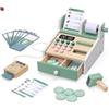 JIYANA Montessori - Cassa per bambini in legno, con soldi e lettore di carte, regalo per ragazze e ragazzi dai 3 ai 5 anni