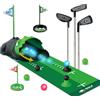 TERRAMUS Set da Golf Giocattolo per Bambini Dinosauro Automatico, Palline da Golf notturne Illuminate a LED, 3 Mazze, Tappetino da Putting, 3-8 minigolf, Giocattoli Sportivi da Interno ed Esterno