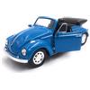 Dromader Welly modello di auto VW Maggiolino Cabriolet in miniatura scala 1:39 blu