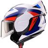 Caberg CASCO FLIP-BACK TRIP LUNAR WHITE/RED/BLUE/LIGHT BLUE CABERG : Taglia Int - M