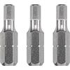kwb 3 x Bits 25 mm Hex 5.0mm Industrial Steel 121405 (TQ 60 acciaio, ISO 1173, drive C 6.3)