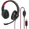 Hama HS-USB400 Cuffia USB over ear con microfono nero
